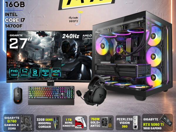 PC Gaming, I7 14700F , 32GB , RTX 5060 TI 16GB
