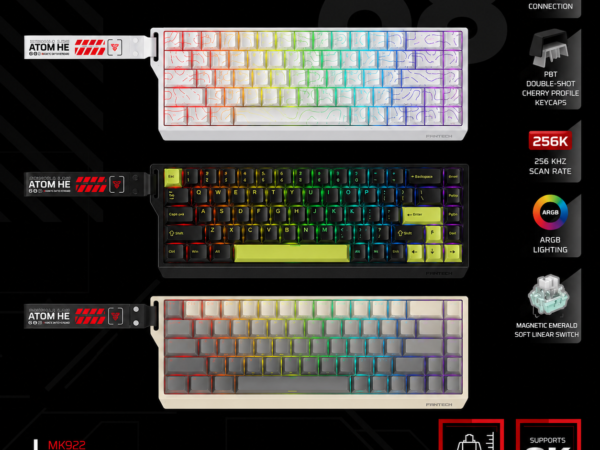 FANTECH MK922 ATOM HE68 PRO Wireless Magnetic Gaming Keyboard Topo Edition