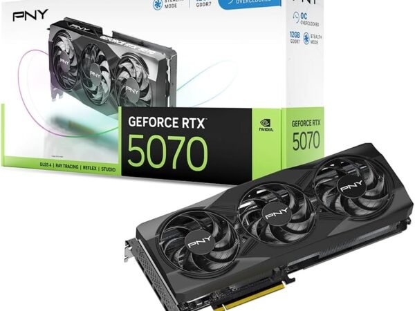 RTX 5070 12GB OC PNY GeForce Triple Fan Graphics Card DLSS 4